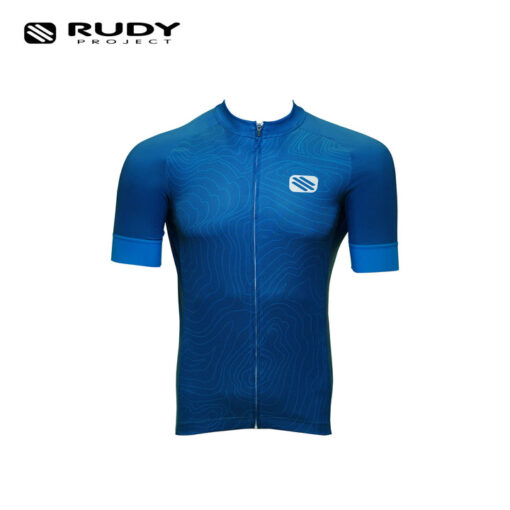 Rudy Project Apparel Men’s Breathable Biking Cycling Jersey – Maps Roy Blue Green
