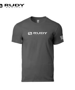 Rudy Project Apparel Tee App Cotton T-Shirt Top in Charcoal for Men and Women Everyday or Sports