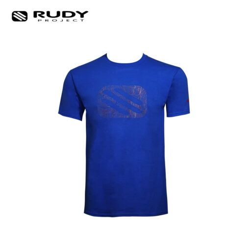 Rudy Project Apparel Iconic Map Cotton T-Shirt Top in Blue for Men and Women Everyday or Sports