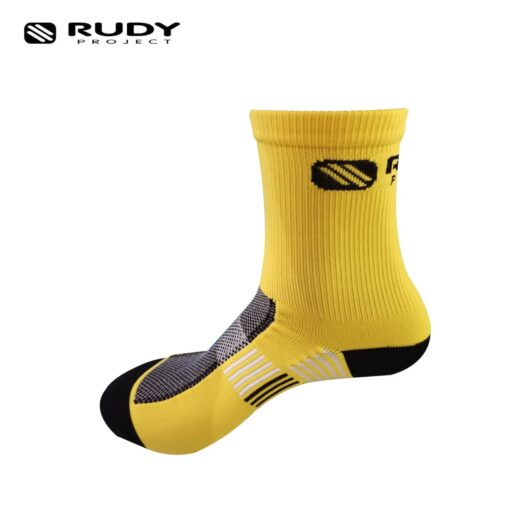 Rudy Project Mens Crew Cut Socks in Yellow for Cycling, Everyday or Sports