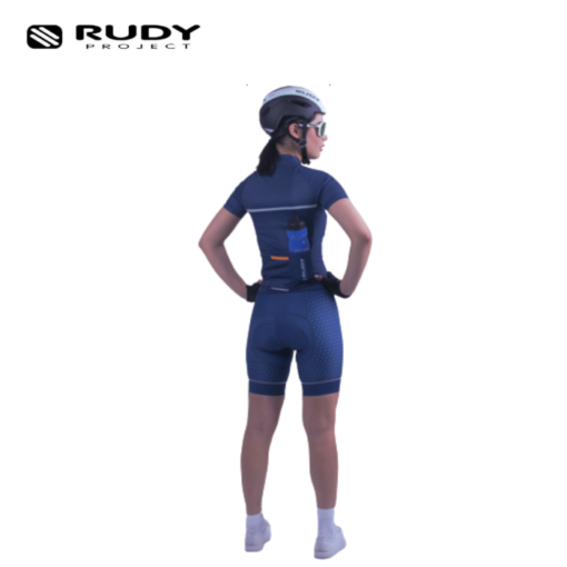 Rudy Project Womens Road Cycling Jersey in Blue Model 1