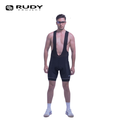 Rudy Project Mens Road Cycling Bibshorts in Black Model 1