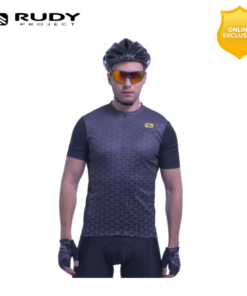 Rudy Project Mens Road Cycling Jersey in Charcoal – Black Model 2