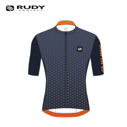 Rudy Project Mens Road Cycling Jersey in Dark Blue – Black Model 2