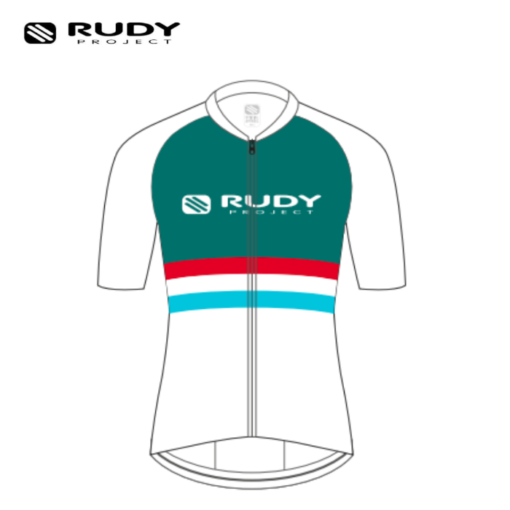 Rudy Project Mens Cycling Jersey Vintage in Jade Green – White Model 5