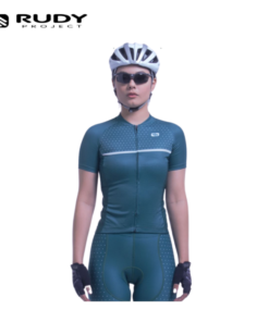Rudy Project Womens Road Cycling Jersey in Green Model 1