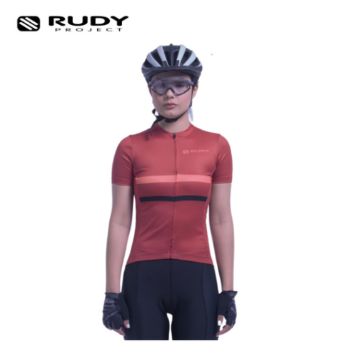 Rudy Project Womens Gravel / MTB Cycling Jersey in Chilly Red Model 3